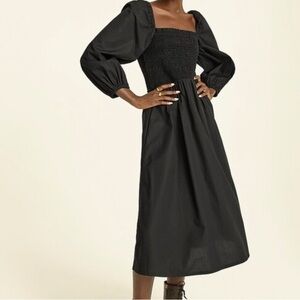 J. Crew Factory Black Midi Dress 🖤